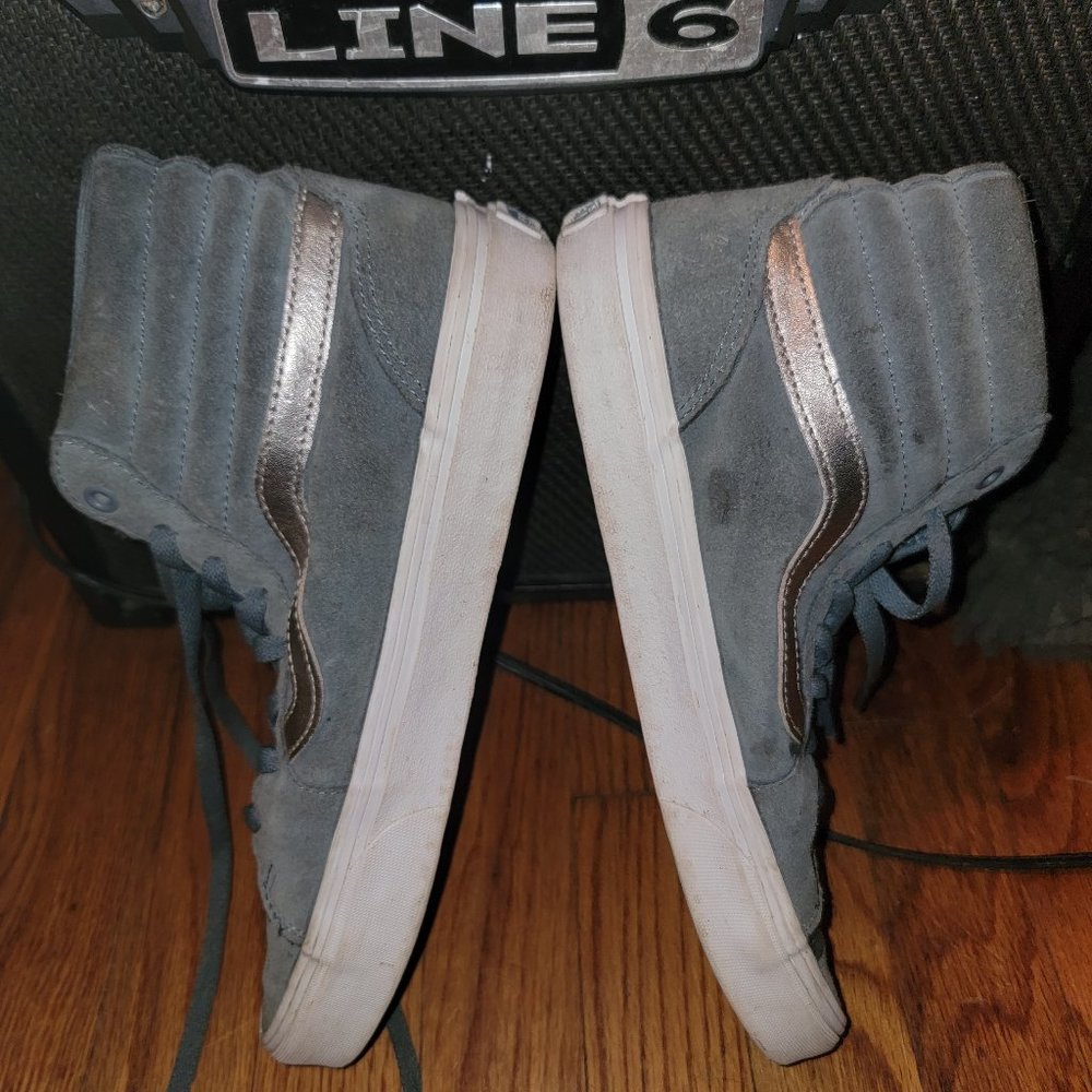 Vans blue suede high tops